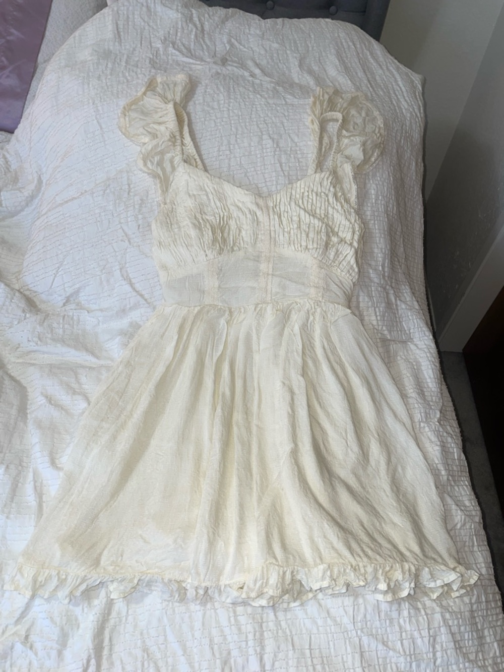 Shyanne Cream Ruffled Sundress
